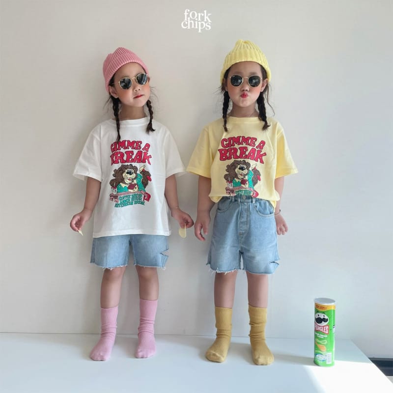 FORK CHIPS - Korean Children Fashion - #Kfashion4kids - Lion Tee - 10