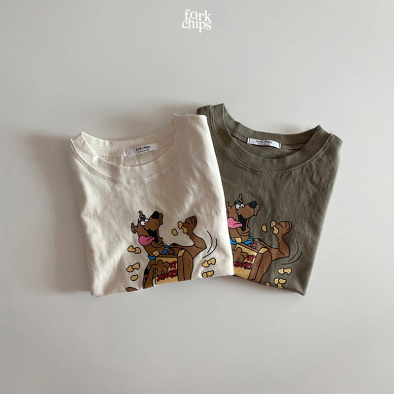 FORK CHIPS - Korean Children Fashion - #Kfashion4kids - Dog Snack Tee