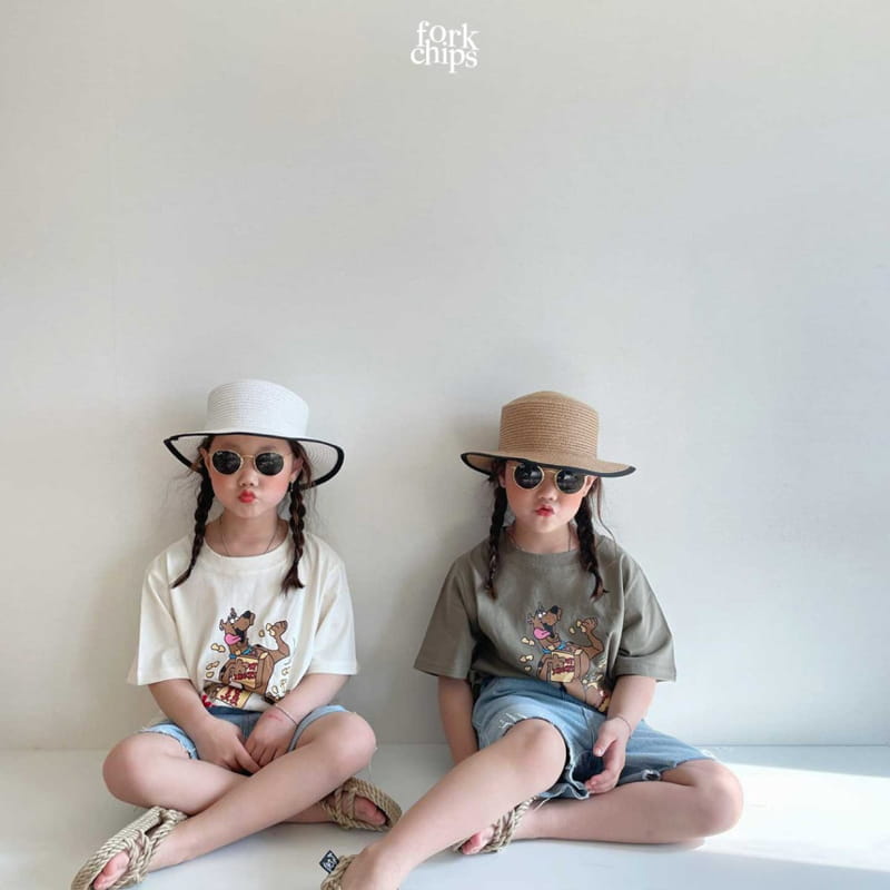FORK CHIPS - Korean Children Fashion - #Kfashion4kids - Dog Snack Tee - 7