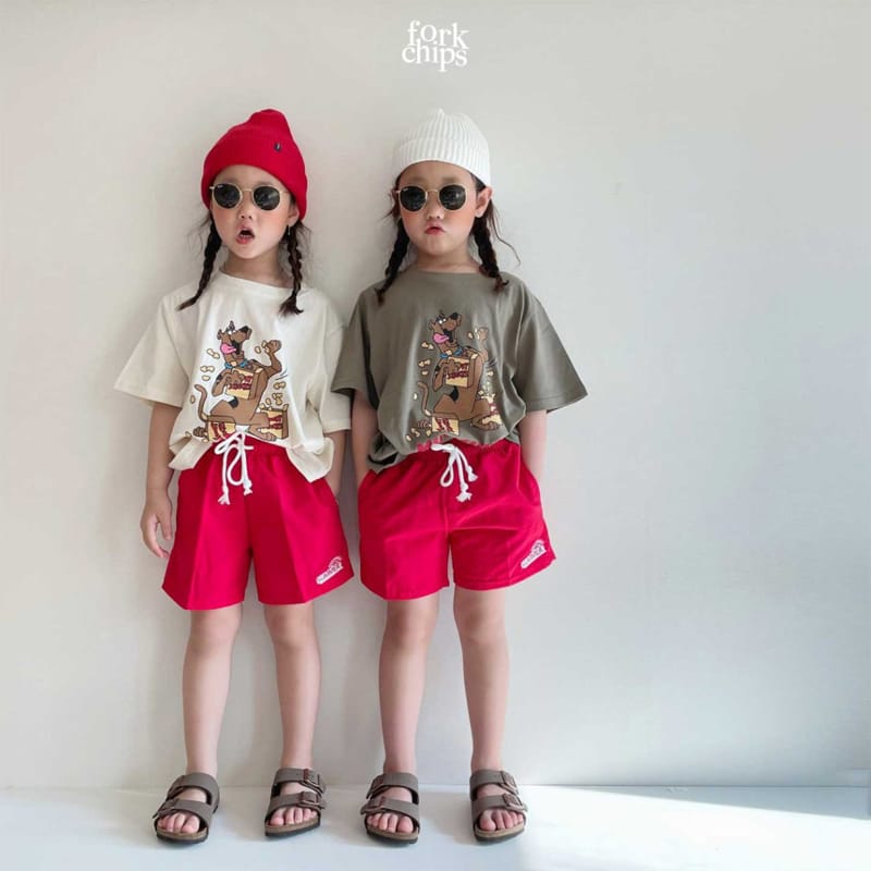 FORK CHIPS - Korean Children Fashion - #Kfashion4kids - Dog Snack Tee - 8