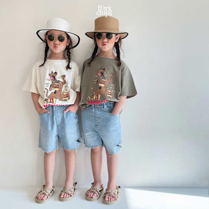 FORK CHIPS - Korean Children Fashion - #Kfashion4kids - Dog Snack Tee - 9