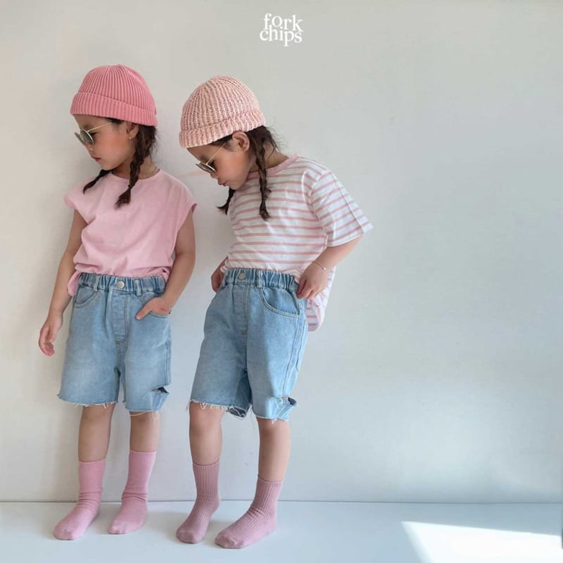 FORK CHIPS - Korean Children Fashion - #Kfashion4kids - Gift 1+1 Tee - 10
