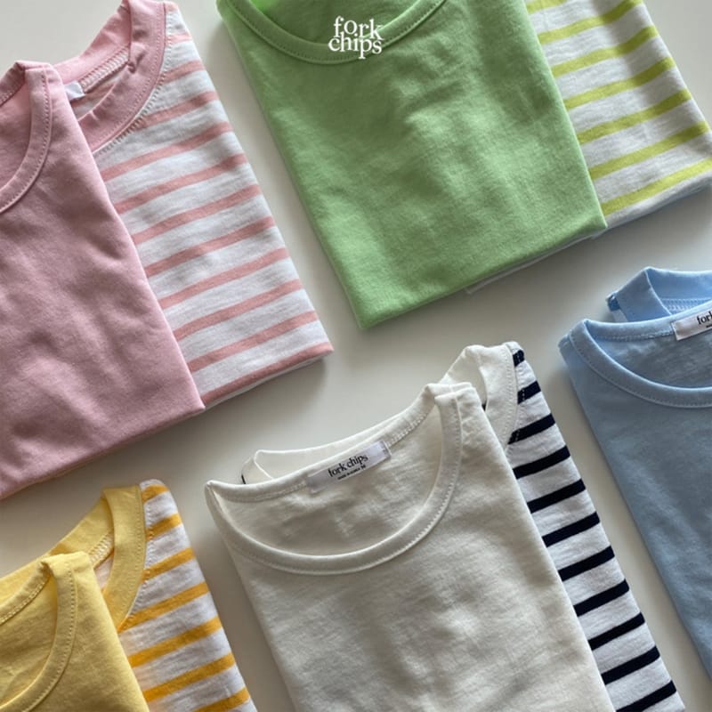 FORK CHIPS - Korean Children Fashion - #Kfashion4kids - Gift 1+1 Tee - 2