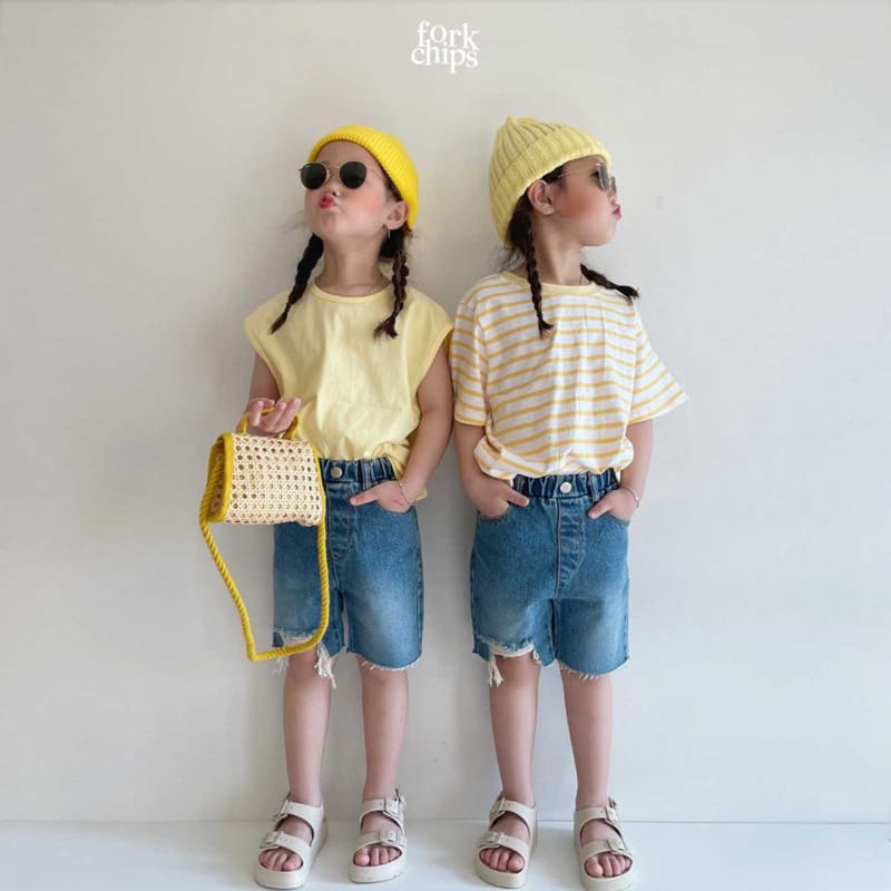 FORK CHIPS - Korean Children Fashion - #Kfashion4kids - Gift 1+1 Tee - 9