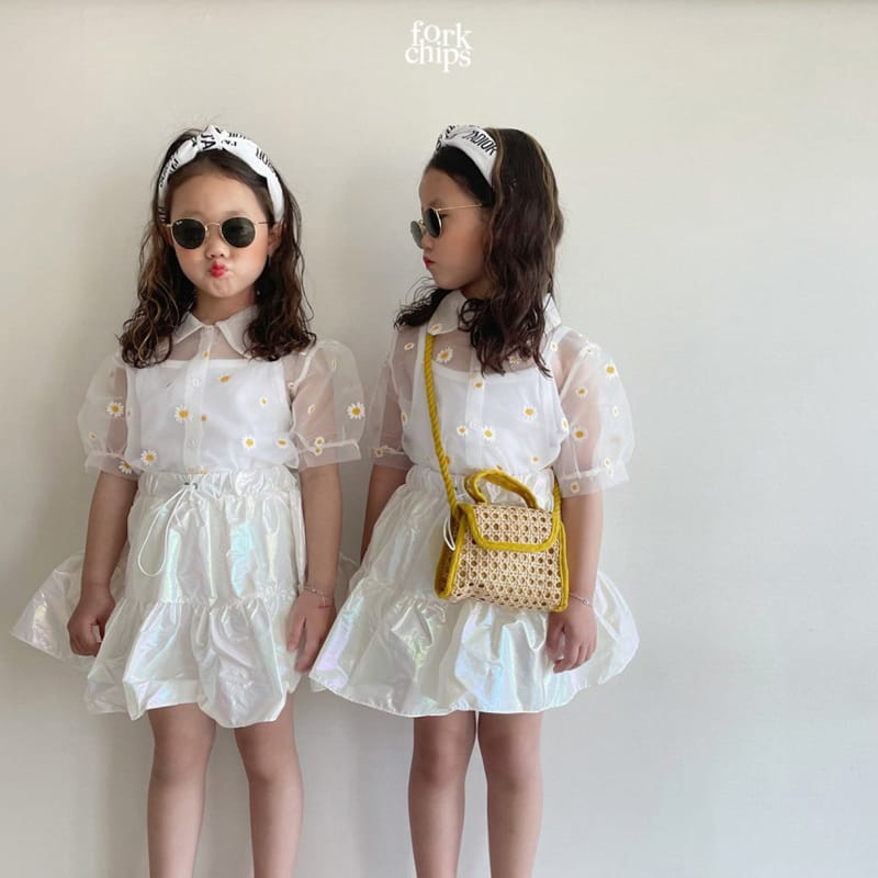 FORK CHIPS - Korean Children Fashion - #Kfashion4kids - Hologram Skirt Pants - 5