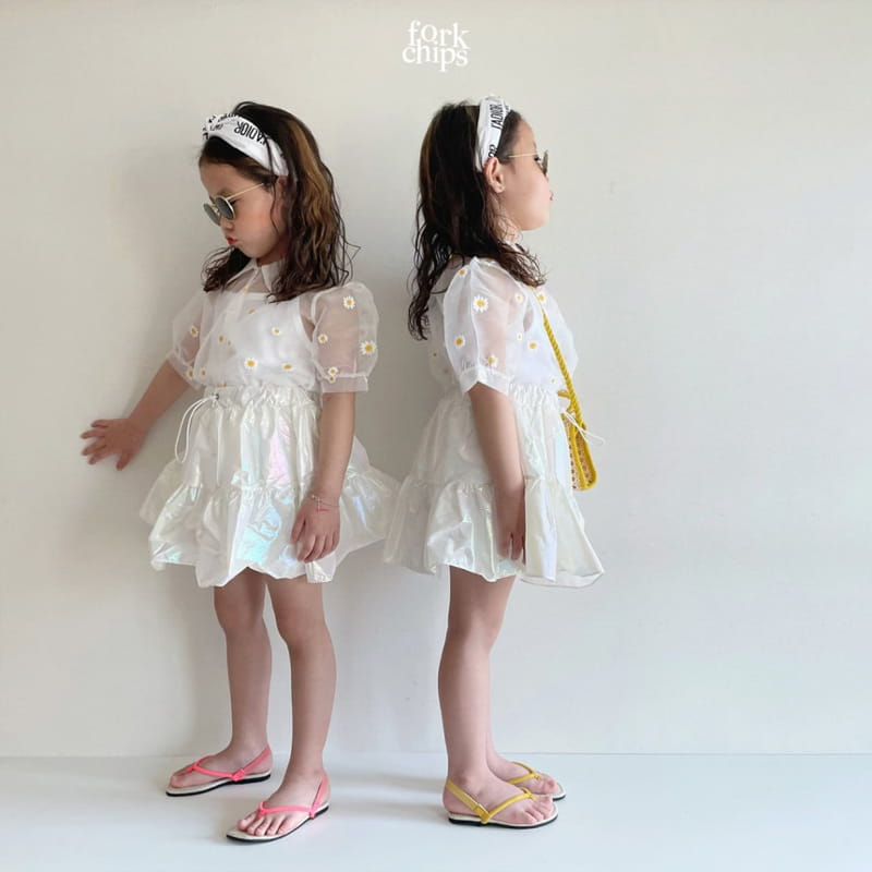 FORK CHIPS - Korean Children Fashion - #Kfashion4kids - Hologram Skirt Pants - 6