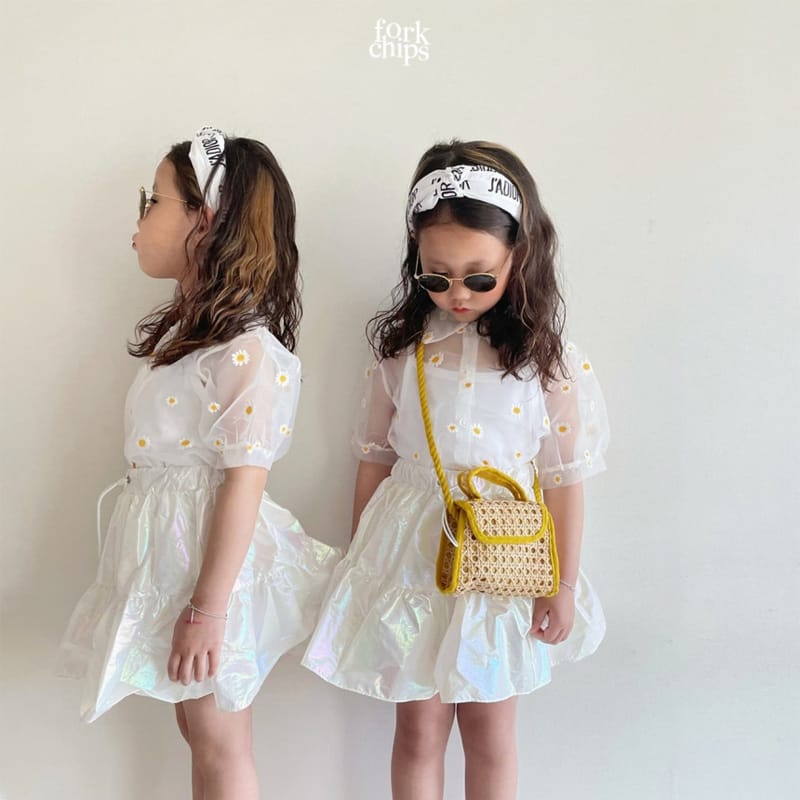 FORK CHIPS - Korean Children Fashion - #Kfashion4kids - Hologram Skirt Pants - 8