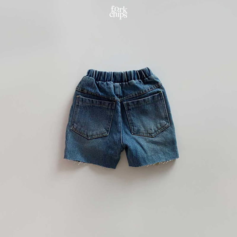 FORK CHIPS - Korean Children Fashion - #Kfashion4kids - Pony Denim Shorts - 2