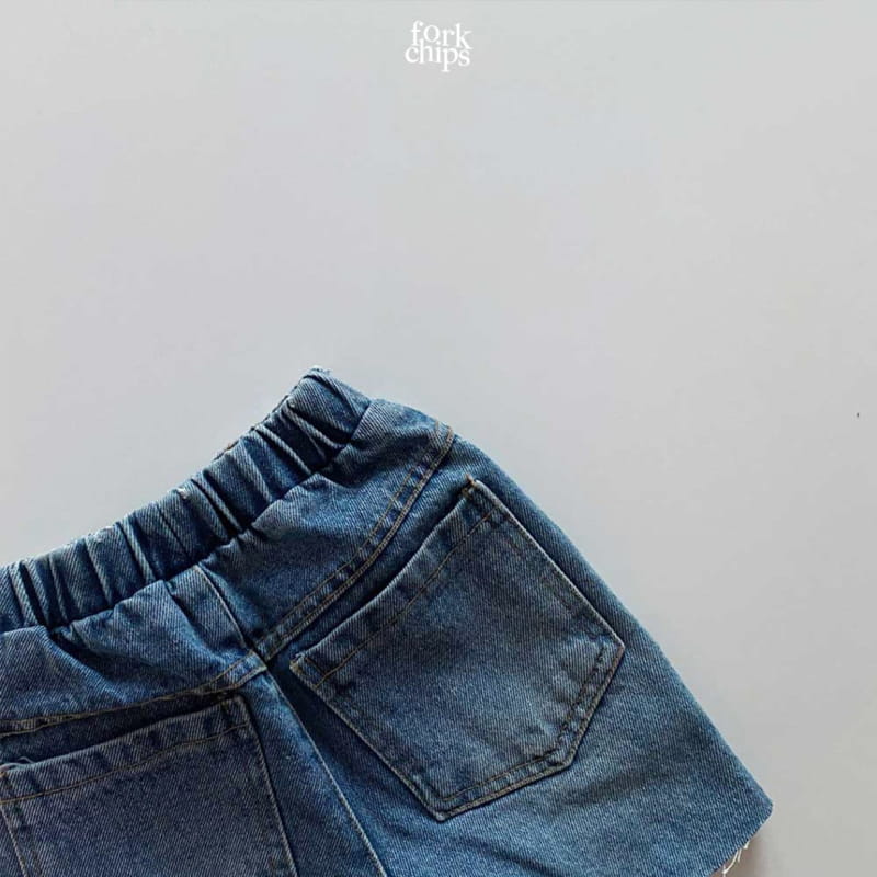 FORK CHIPS - Korean Children Fashion - #Kfashion4kids - Pony Denim Shorts - 5