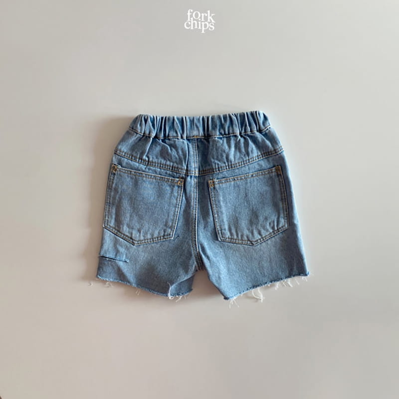 FORK CHIPS - Korean Children Fashion - #Kfashion4kids - Somrthing Denim Shorts - 5