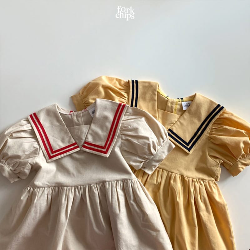 FORK CHIPS - Korean Children Fashion - #Kfashion4kids - Twin Salior One-piece