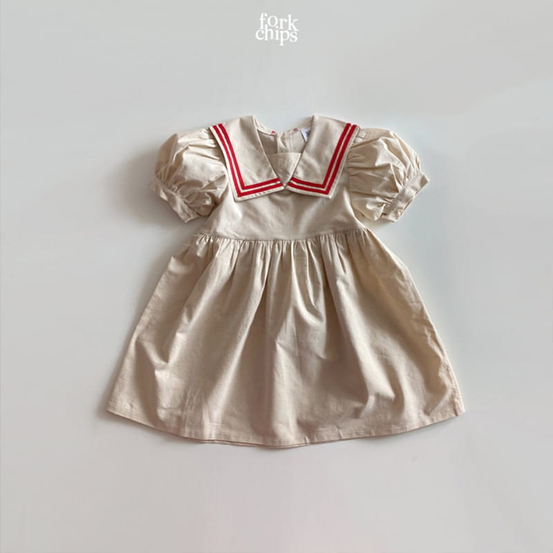 FORK CHIPS - Korean Children Fashion - #Kfashion4kids - Twin Salior One-piece - 2