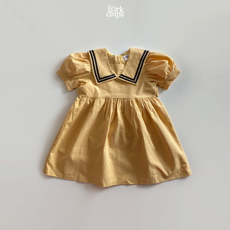FORK CHIPS - Korean Children Fashion - #Kfashion4kids - Twin Salior One-piece - 3