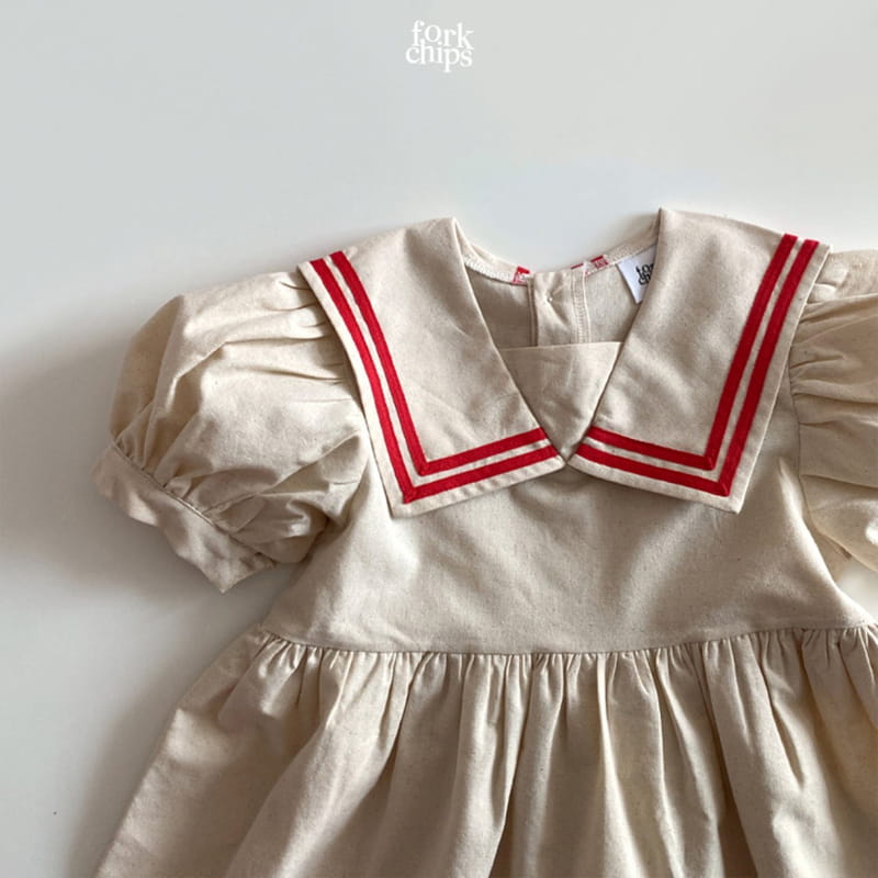 FORK CHIPS - Korean Children Fashion - #Kfashion4kids - Twin Salior One-piece - 4