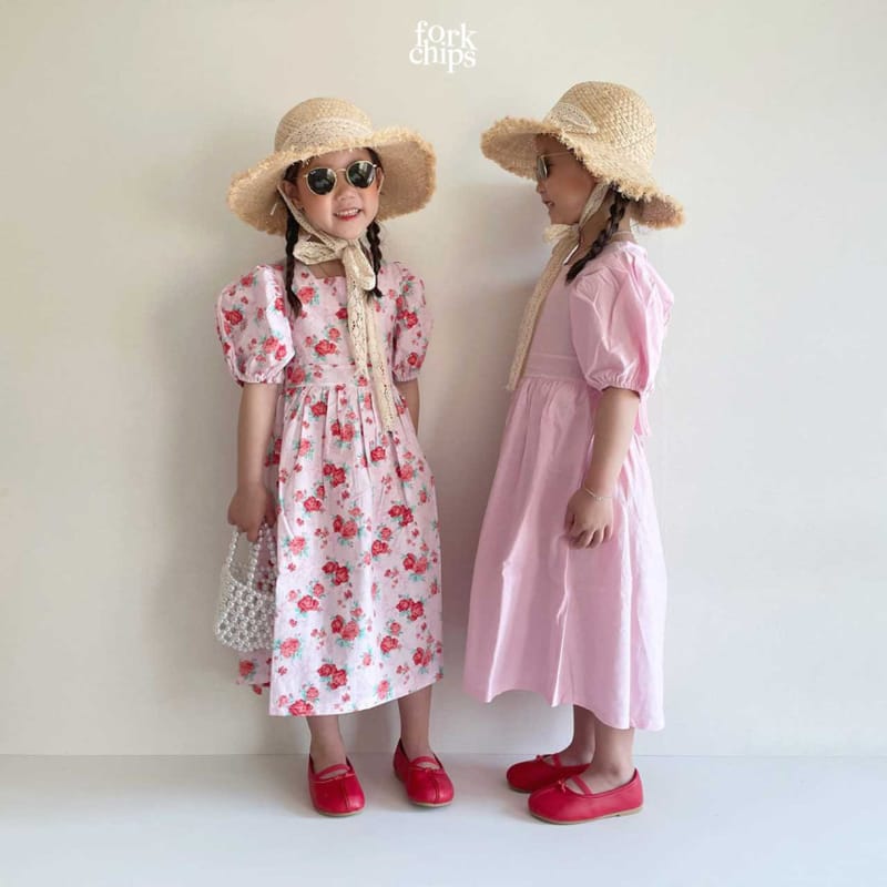 FORK CHIPS - Korean Children Fashion - #Kfashion4kids - Rose Day One-piece - 10