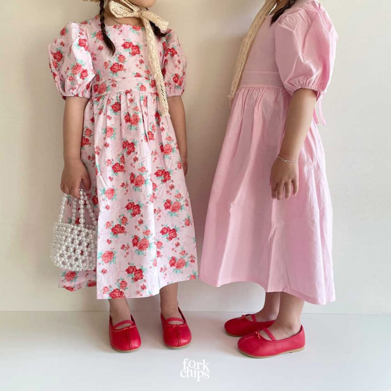 FORK CHIPS - Korean Children Fashion - #Kfashion4kids - Rose Day One-piece - 11