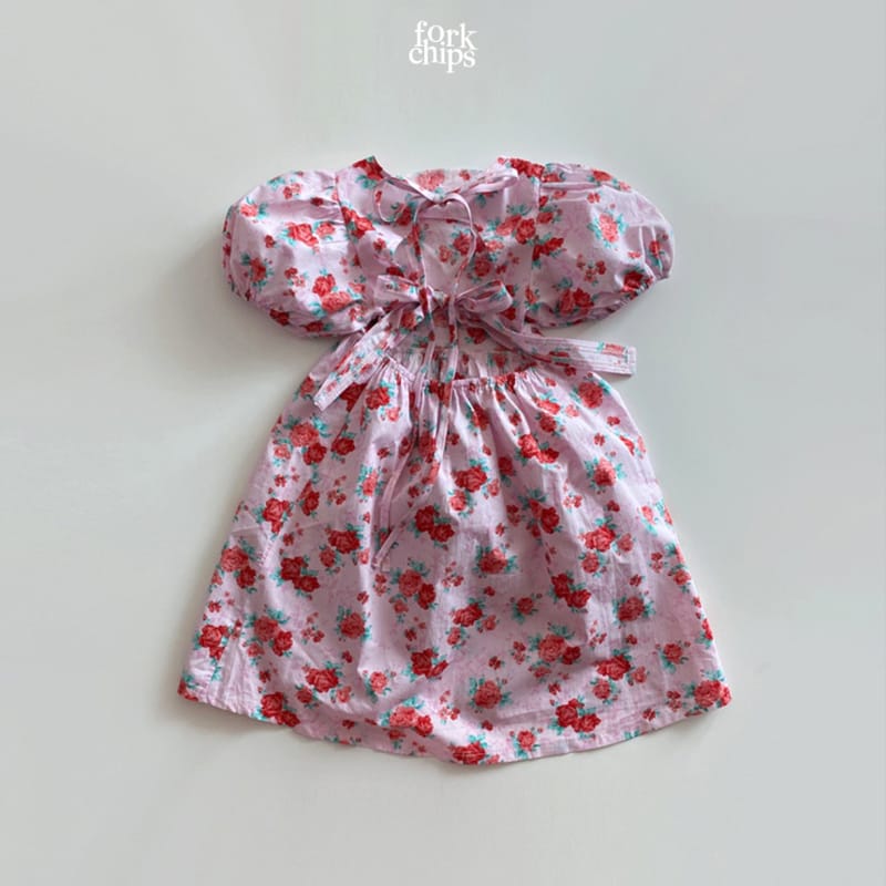 FORK CHIPS - Korean Children Fashion - #Kfashion4kids - Rose Day One-piece - 3