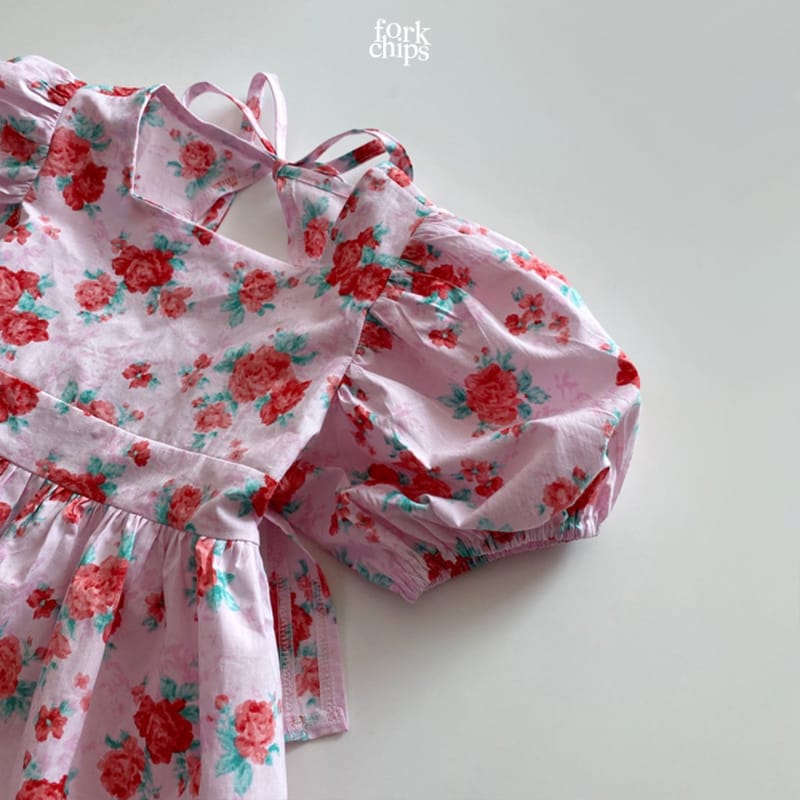 FORK CHIPS - Korean Children Fashion - #Kfashion4kids - Rose Day One-piece - 7