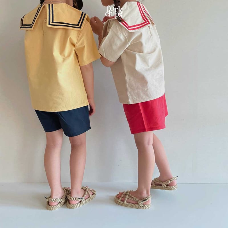 FORK CHIPS - Korean Children Fashion - #Kfashion4kids - Twin Salior Top Bottom Set - 11