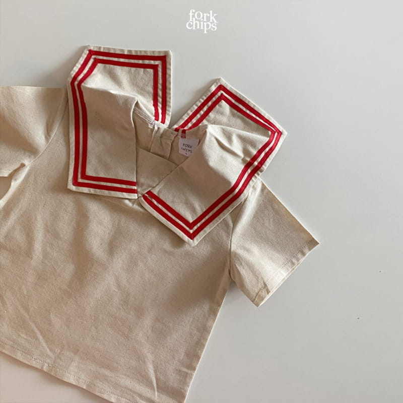 FORK CHIPS - Korean Children Fashion - #Kfashion4kids - Twin Salior Top Bottom Set - 8