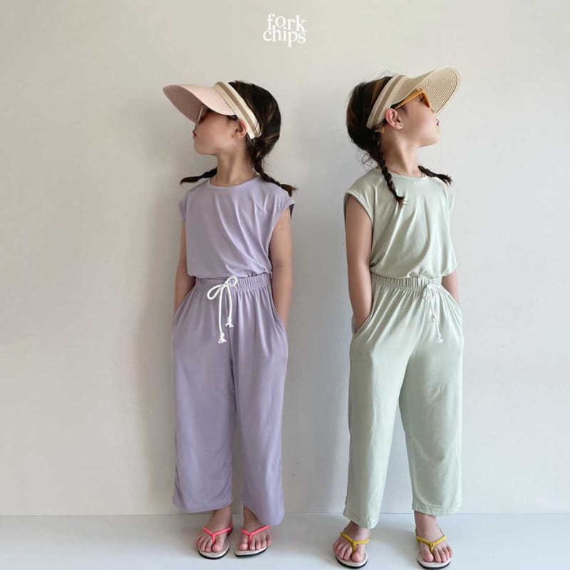 FORK CHIPS - Korean Children Fashion - #Kfashion4kids - Softly Top Bottom Set - 11