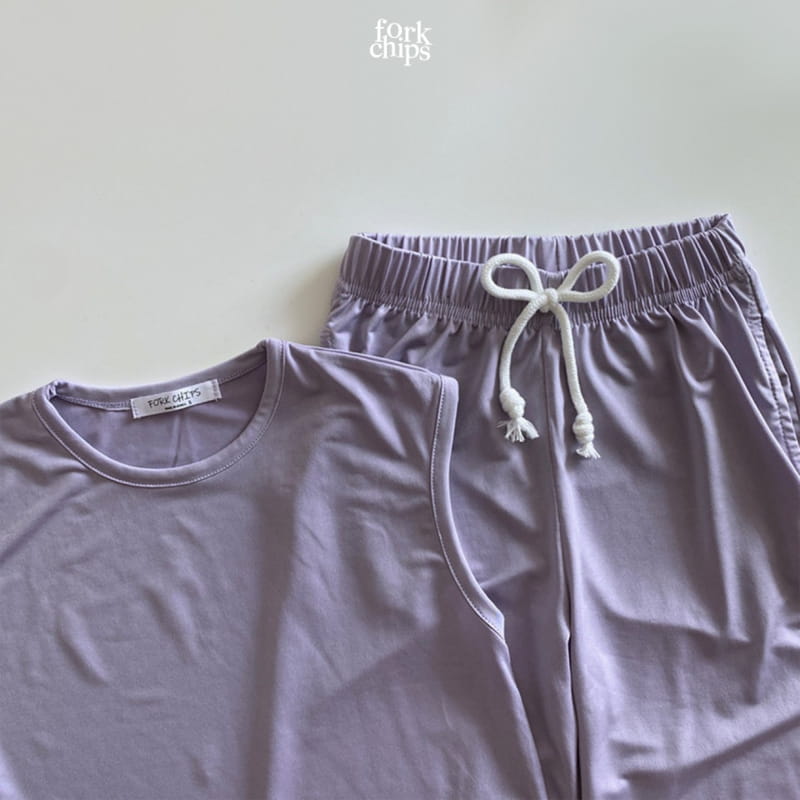 FORK CHIPS - Korean Children Fashion - #Kfashion4kids - Softly Top Bottom Set - 7
