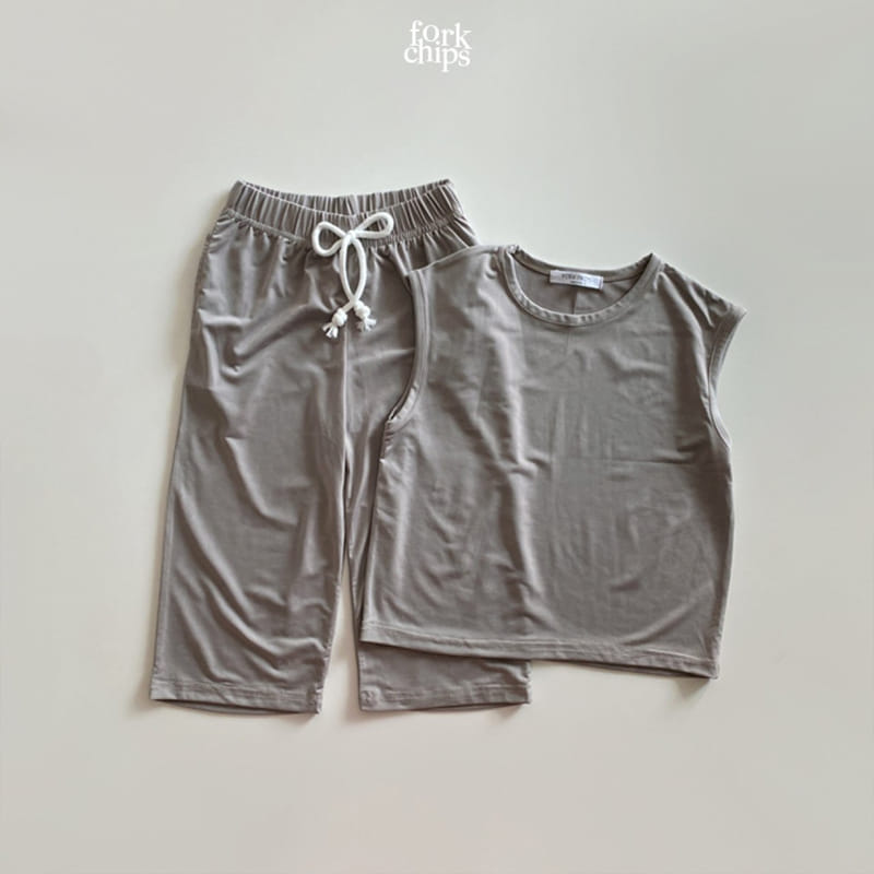 FORK CHIPS - Korean Children Fashion - #Kfashion4kids - Softly Top Bottom Set - 8