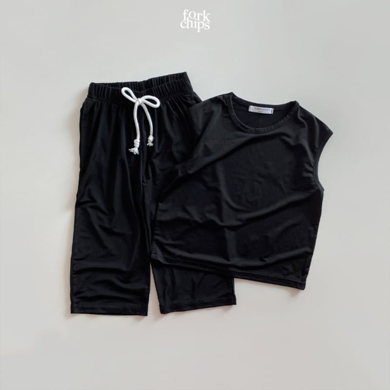FORK CHIPS - Korean Children Fashion - #Kfashion4kids - Softly Top Bottom Set - 9