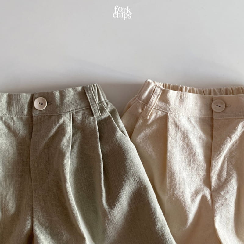 FORK CHIPS - Korean Children Fashion - #Kfashion4kids - Seasoning Half Wide Pants - 3