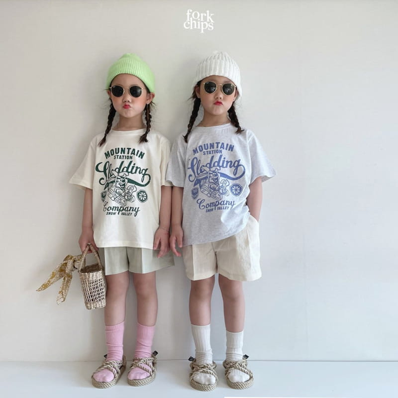 FORK CHIPS - Korean Children Fashion - #Kfashion4kids - Seasoning Half Wide Pants - 8