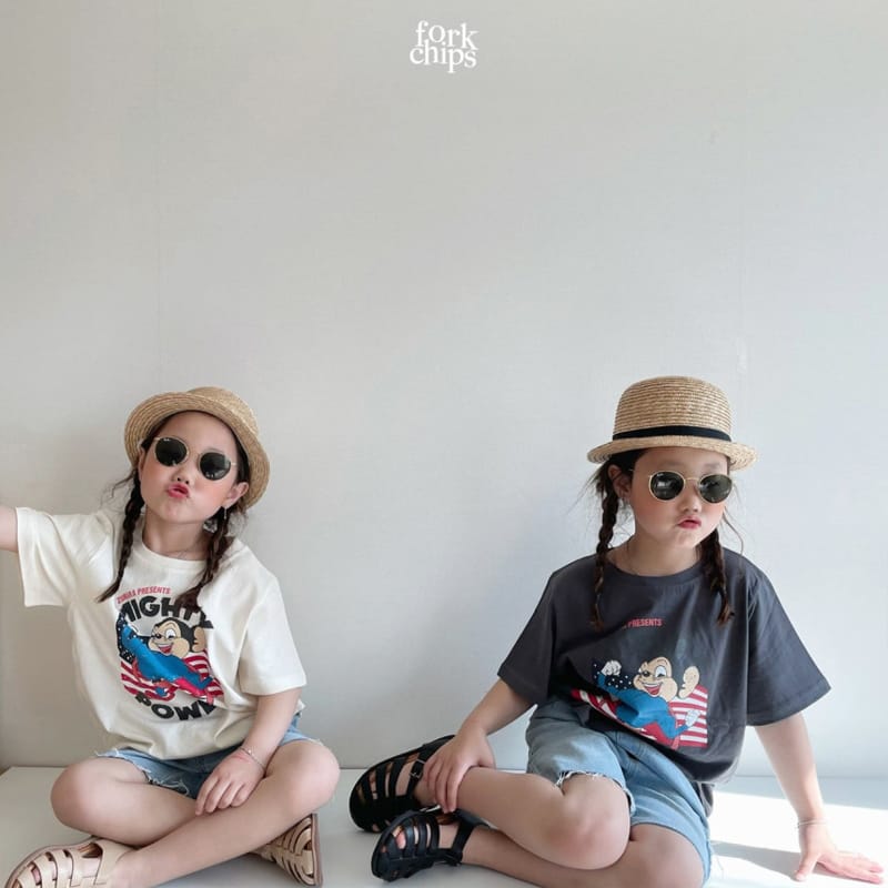 FORK CHIPS - Korean Children Fashion - #Kfashion4kids - Strong Tee - 10