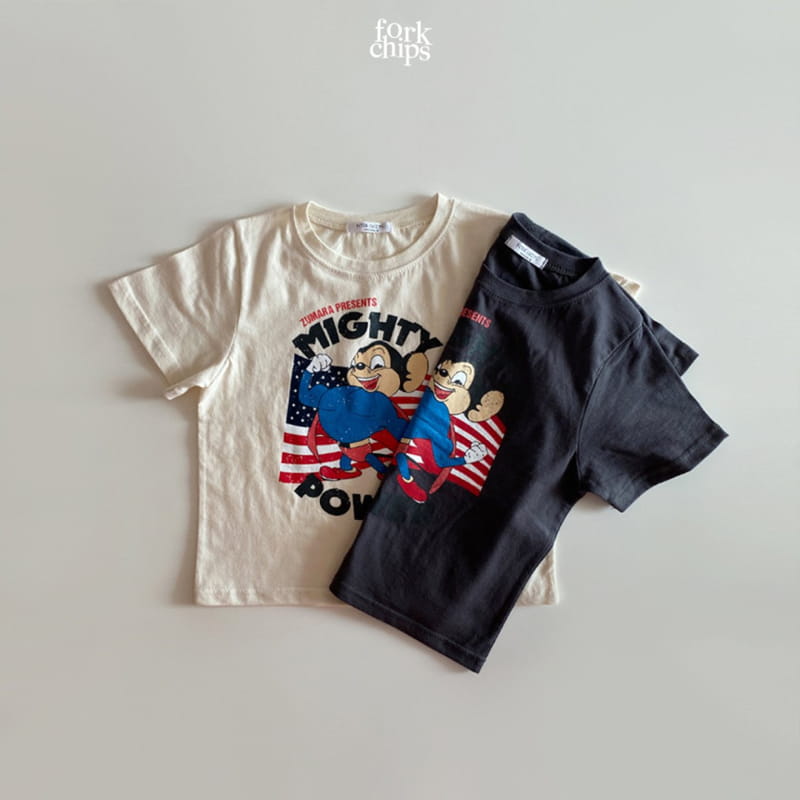 FORK CHIPS - Korean Children Fashion - #Kfashion4kids - Strong Tee - 3