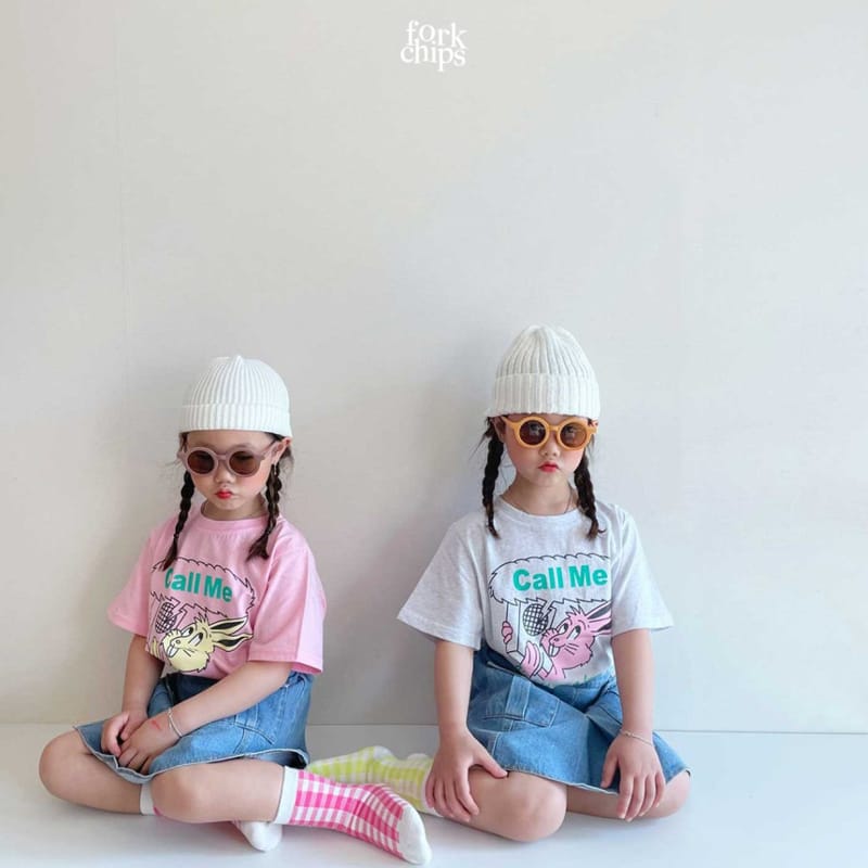 FORK CHIPS - Korean Children Fashion - #Kfashion4kids - Burney Call Me Tee - 10