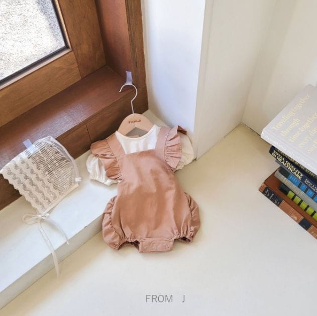 FROM J - Korean Children Fashion - #Kfashion4kids - Angel Frill Dungarees Bodysuit - 11