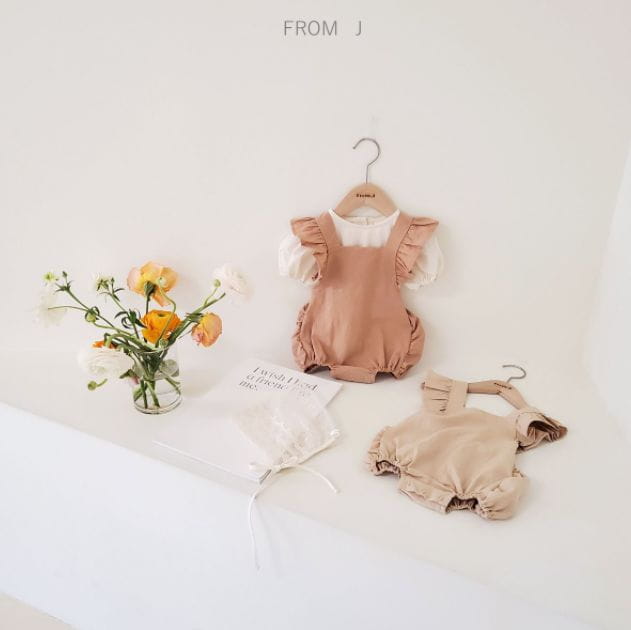 FROM J - Korean Children Fashion - #Kfashion4kids - Angel Frill Dungarees Bodysuit - 2