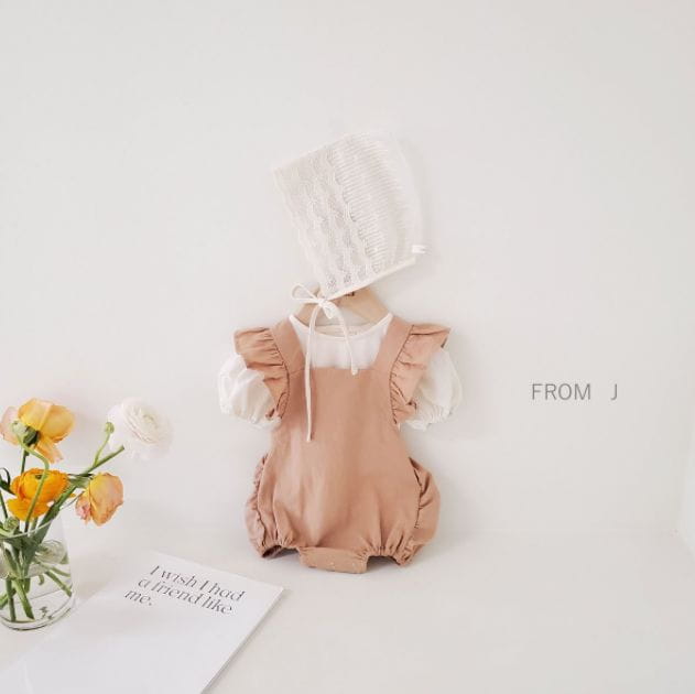 FROM J - Korean Children Fashion - #Kfashion4kids - Angel Frill Dungarees Bodysuit - 4