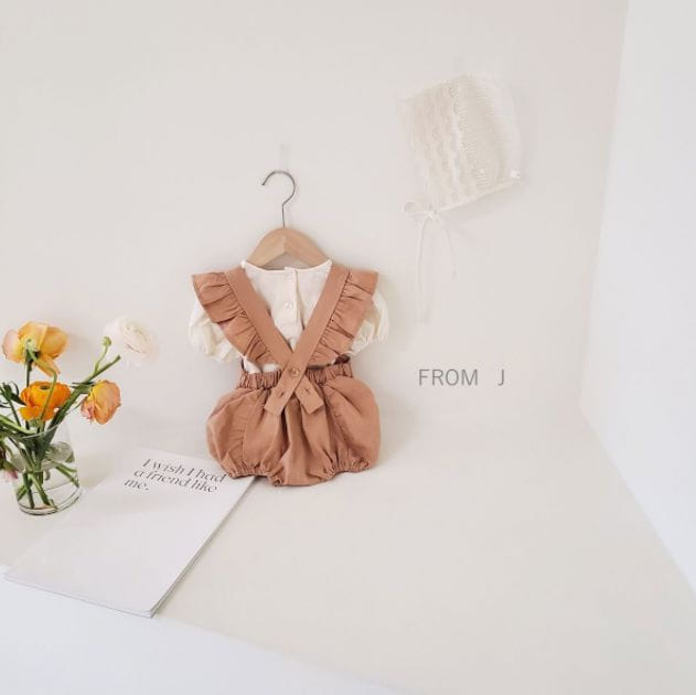 FROM J - Korean Children Fashion - #Kfashion4kids - Angel Frill Dungarees Bodysuit - 5