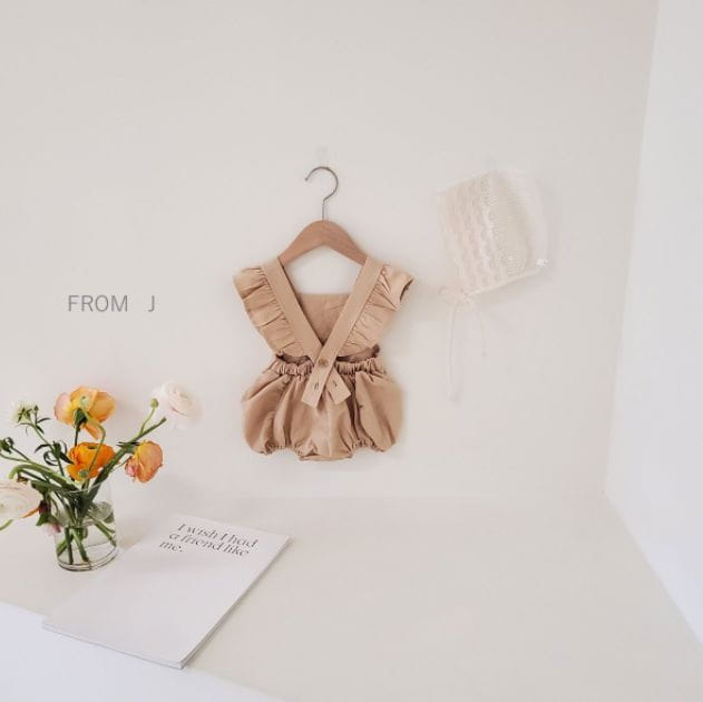 FROM J - Korean Children Fashion - #Kfashion4kids - Angel Frill Dungarees Bodysuit - 7