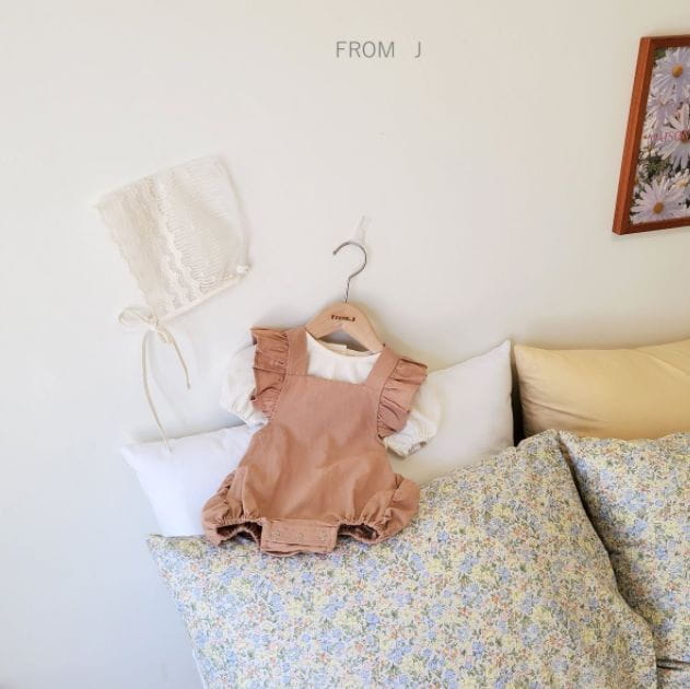 FROM J - Korean Children Fashion - #Kfashion4kids - Angel Frill Dungarees Bodysuit - 8