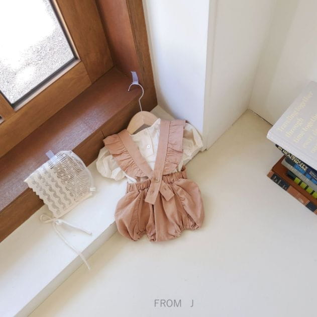FROM J - Korean Children Fashion - #Kfashion4kids - Angel Frill Dungarees Bodysuit - 9