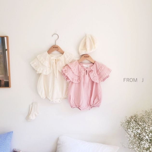 FROM J - Korean Children Fashion - #Kfashion4kids - Double Frill Bodysuit