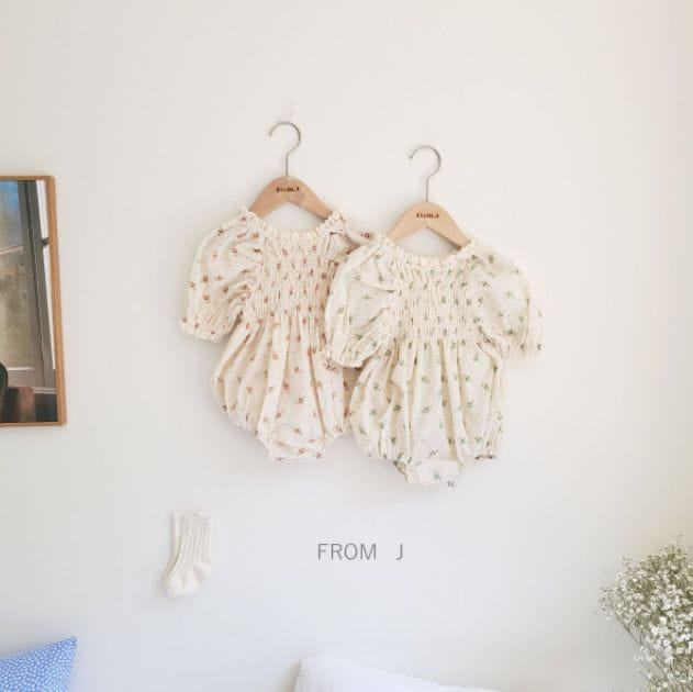 FROM J - Korean Children Fashion - #Kfashion4kids - Rose Socked Bodysuit - 12