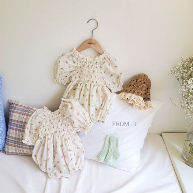 FROM J - Korean Children Fashion - #Kfashion4kids - Rose Socked Bodysuit - 2