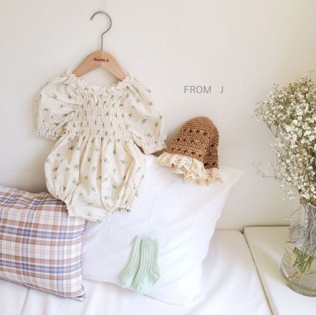 FROM J - Korean Children Fashion - #Kfashion4kids - Rose Socked Bodysuit - 6
