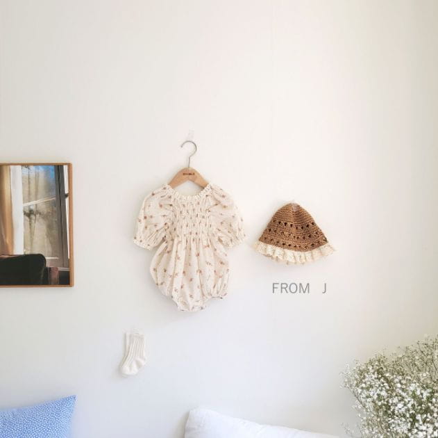 FROM J - Korean Children Fashion - #Kfashion4kids - Rose Socked Bodysuit - 7