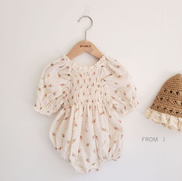 FROM J - Korean Children Fashion - #Kfashion4kids - Rose Socked Bodysuit - 8