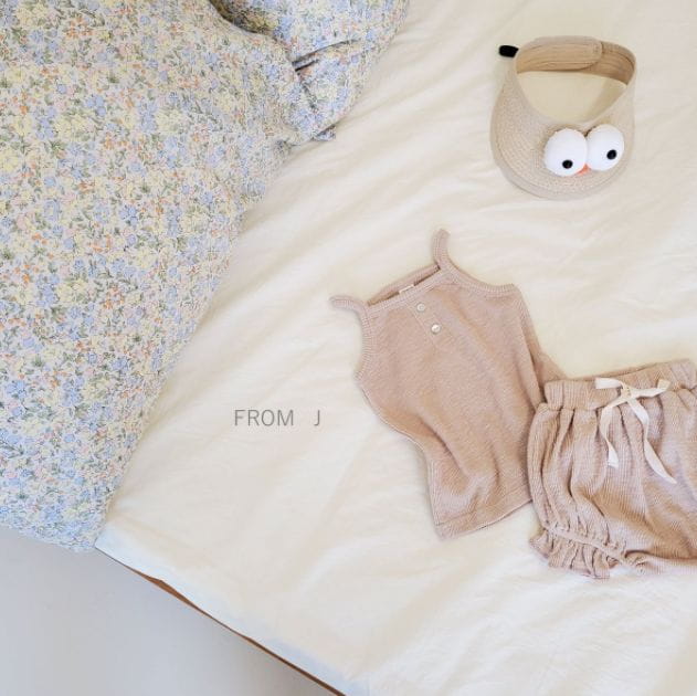 FROM J - Korean Children Fashion - #Kfashion4kids - Rip Sleeveless Frill Bloomer Set - 11