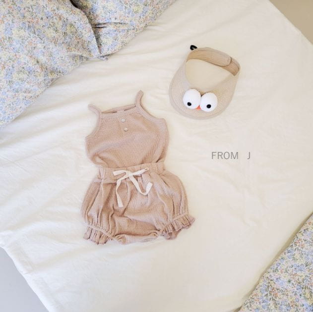 FROM J - Korean Children Fashion - #Kfashion4kids - Rip Sleeveless Frill Bloomer Set - 5