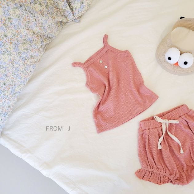 FROM J - Korean Children Fashion - #Kfashion4kids - Rip Sleeveless Frill Bloomer Set - 7