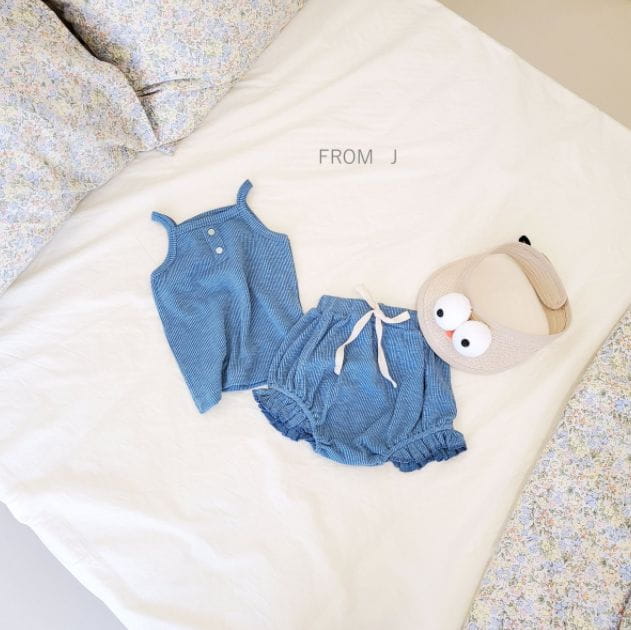 FROM J - Korean Children Fashion - #Kfashion4kids - Rip Sleeveless Frill Bloomer Set - 9